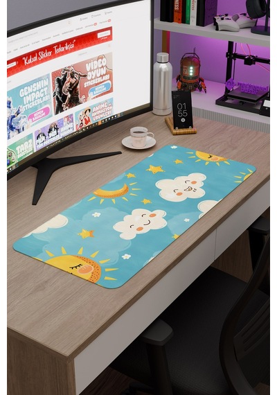 Çocuk Kaymaz Dikişli Kauçuk Oyuncu Mousepad V5 - 70x30 Xl Gaming Mouse Pad Fare Altlığı