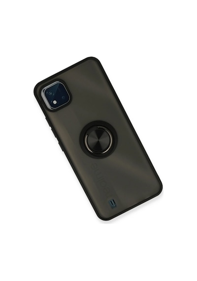 Cosmotex Newface Realme C11 2021 Kılıf Montreal Yüzüklü Silikon Kapak - Siyah Sıyah