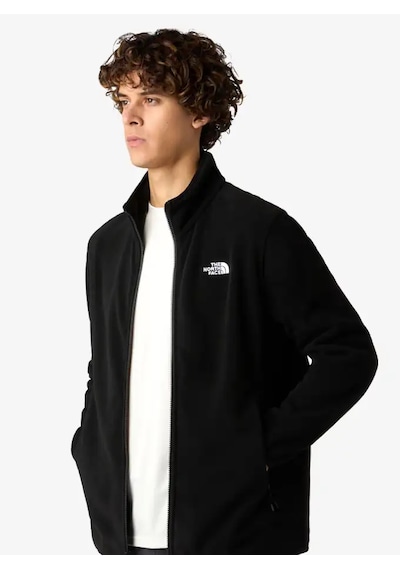 The North Face Glacier Fleece Full Zip Hiking Fleece Erkek Polar Siyah
