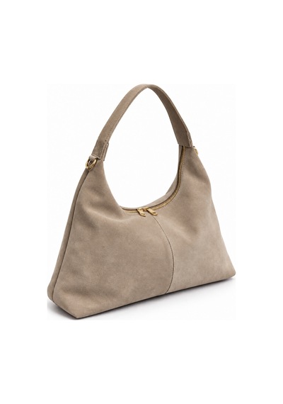 Nura Collection Vizon Kadın Hakiki Süet Shopper Omuz Çantası Bej - 933745279 Bej