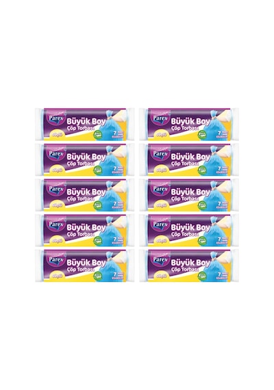 Güçlü Çöp Torbası Buyuk Boy 7'li Paket X 10 Adet