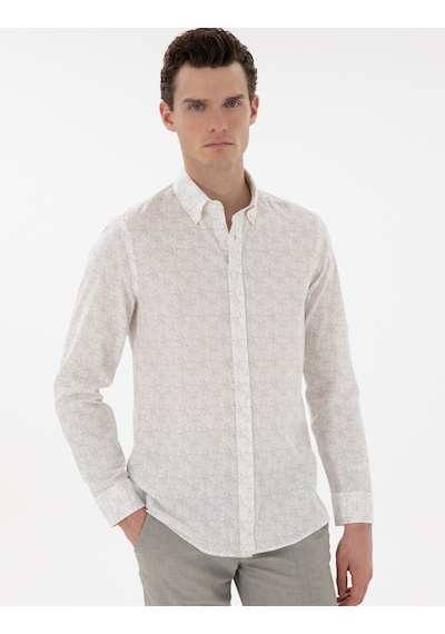 Pierre Cardin Erkek Haki Gömlek Desenli 50304548-vr027 Haki