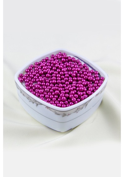 Cam İnci Boncuk 5 Mm Fuşya Aksesuar Takı Malzemesi 25 Gr Diğer