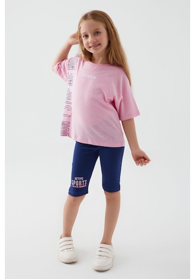 Rolypoly Kız Çocuk Pembe Bermuda Takım Rp3073-c-v2 Pembe
