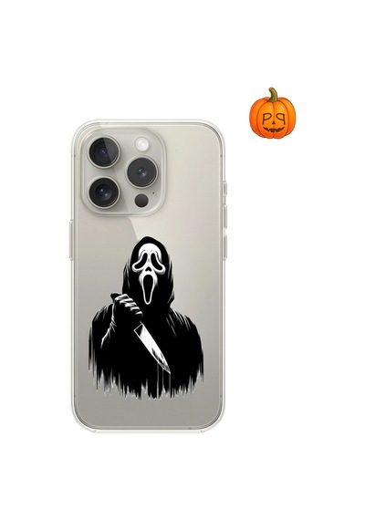 Dali Design Apple Uyumlu iPhone 12 Pro Max Şeffaf Kılıf Horror 3 Tasarımlı