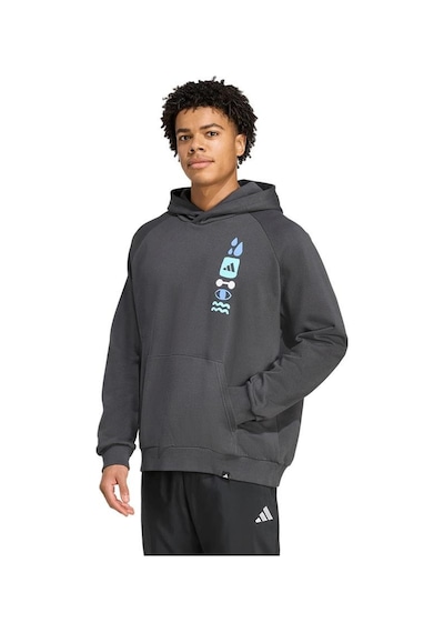 Adidas Erkek Gri Sweatshirt Gfx Hoodıe Jx1811 Gri