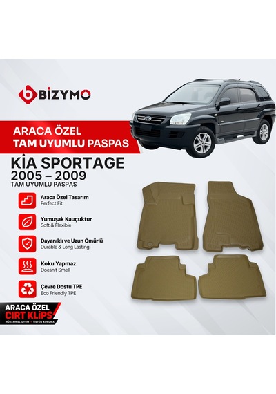 Kia Sportage 2005-2009 3D Bej Paspas Takımı Bizymo