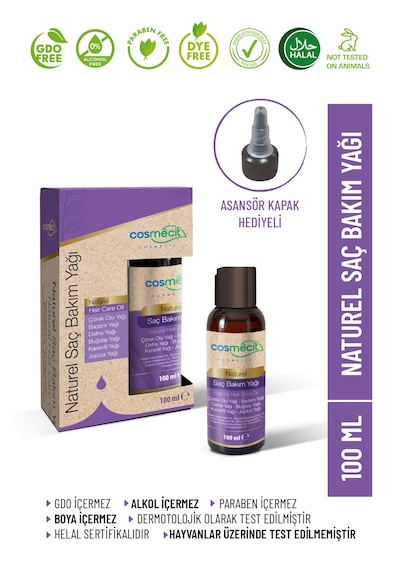 Naturel Saç Bakım Yağı 100 Ml - Bitkisel Yağ Kompleksi