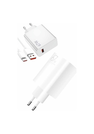 Beyaz Ultra Plus Hızlı Şarj Seti Şarj Adaptörü Ve Kablosu 67w Diğer 12685479