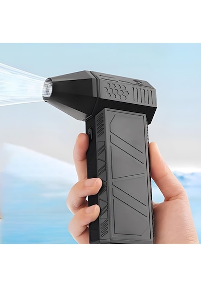 Turbo Fan Elektrikli Hava Kompresörü 90000 Rpm Üfleme Gücü, 3 Kademeli Güç Ayarı, 5000 Mah Şarjlı, Led Işıklı, Toz Püskürtme Ve Temizlik Cihazı, Taşınabilir Kompakt Üfleme Makinesi