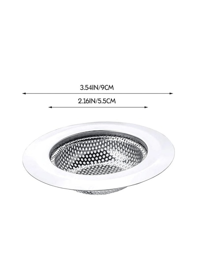 Mutfak Su Lavabo Filtresi Örgü Süzgeç Paslanmaz Çelik 7.5 Cm Çap 50 x 22
