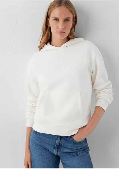 Mavi Kapişonlu Sweatshırt Hindistan Cevizi Kırık Beyaz Kadın Sweatshirt M167299-80194