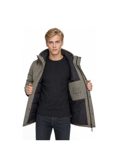 Loft Erkek Yeşil Kapüşonlu Regular Fit Mont Lf2043696 Q1.v1 Açık Haki