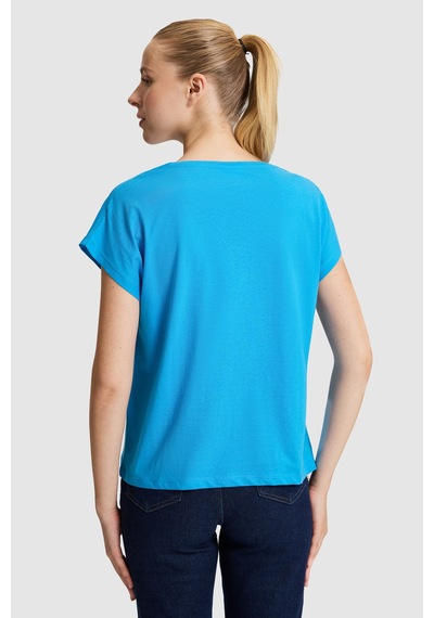 U.S. Polo Assn. U.s. Polo Assn. Kadın Kobalt Tişört Basic 50323541-vr077