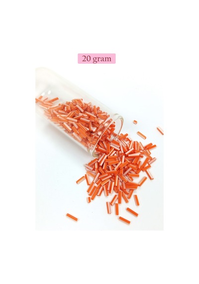 Uzun Boru Kesme Boncuk Çap 2mm Uzunluk 10 Mm - 4 Renk - Toplam 80 Gram - Bnc433