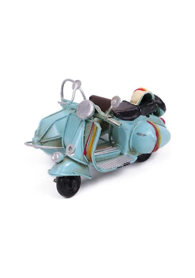 Dekoratif Metal Scooter Sepetli Vintage Biblo Ev Ofis Hediyelik