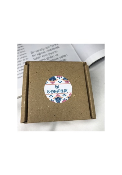 İyi Bayramlar Yuvarlak Mat Etiket Ramazan Kurban Festival Sticker 3 Cm - 200 Adet Çok Renkli