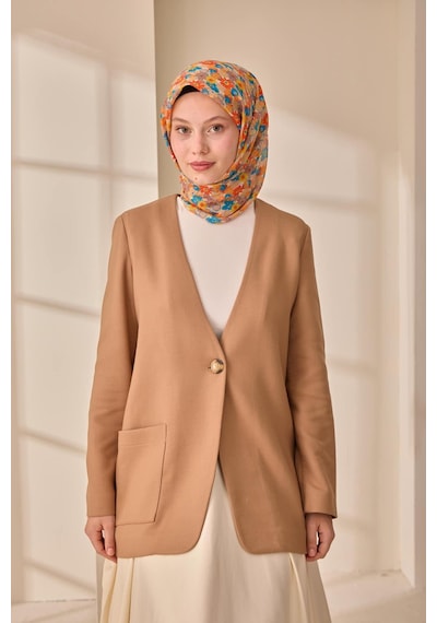 Silk Home Soft Eşarp 73092-27 Sarı, Turuncu, Gök Mavi, Vizon