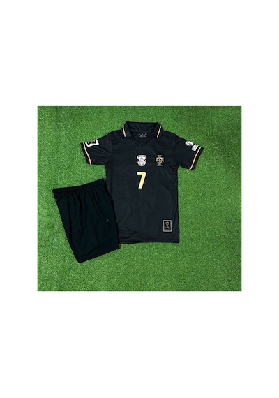 Portekiz 2026 Dünya Kupası Cristiano Ronaldo Çocuk Forması Black Çok Renkli