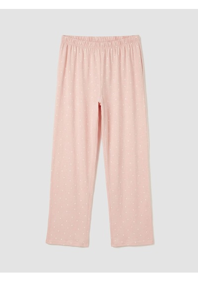 Lcw Dream Pembe Gömlek Yaka Kalp Baskılı Kadın Pijama Takımı