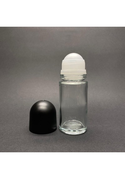 50 Cc Roll-on Cam Şişe - Şeffaf - 50 Ml Cam Deodorant Şişesi X 3 Adet