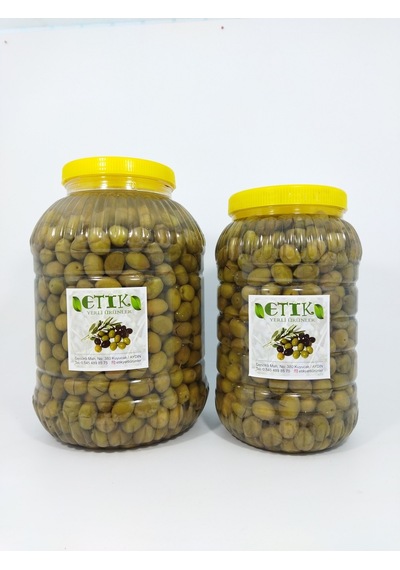 Etik Yerli Ürünler Gemlik Cinsi Küçük Boy Kırma Tatlanmış Zeytin 5 KG + 3 KG