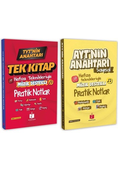 2026 Tyt'nin Anahtarı Tek Kitap Pratik Notlar Ayt'nin Anahtarı Sayısal Pratik Notlar 2'li Set