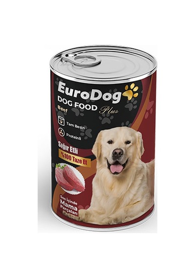 Eurodog - 902 - Sığır Parça Etli Yetişkin Köpek Konserve - Zengemtr - 400 Gr