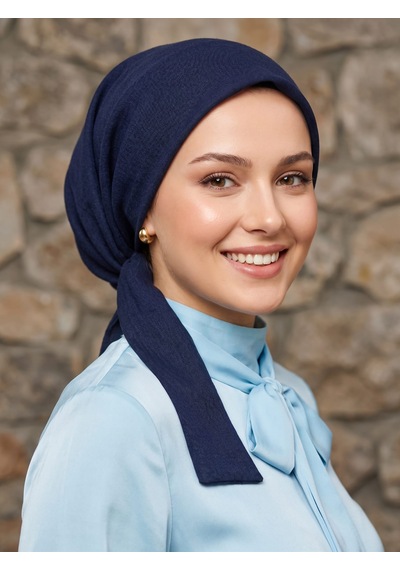 Raşelkori Tesettür Eşarpbone Lacivert