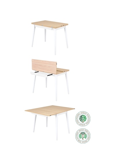 Vilinze Avanos Ahşap Ayaklı Katlanır Kanatlı Mdf Mutfak Masası - 60x90+60 90x120 Cm Naturel Vilinze Avanos Ahşap Ayaklı Katlanır Kanatlı Mdf Mutfak Masası - 60x90+60 90x120 Cm Naturel