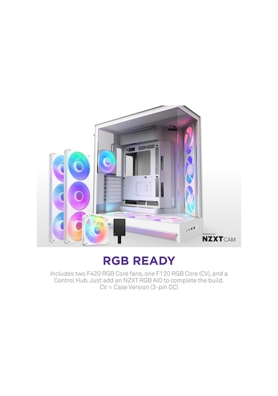 Nzxt H Series H9 Flow Rgb+ Cm-h92fw-p1 Beyaz Atx Mid Tower Gaming Akak0nzx0061