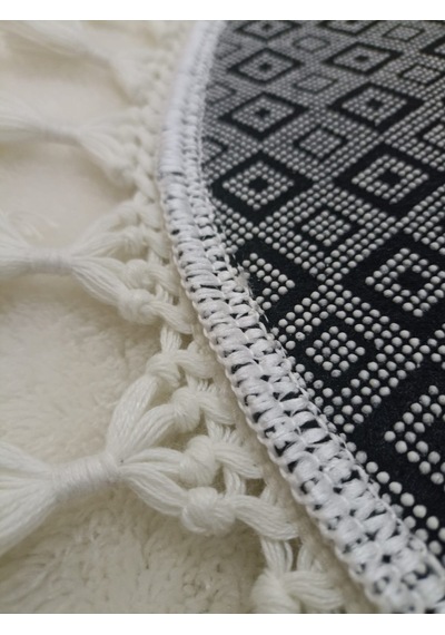 Altun Carpet Kırem Post Pelüş Kaymaz Ponpon Saçaklı Yatak Odası Ö