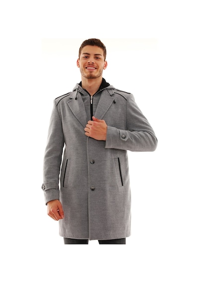 Plt8401 Dewberry Erkek Palto-gri Gri