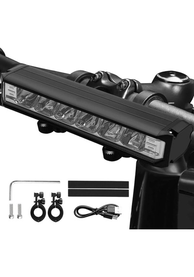 Asia Beam - 6 Usb Şarjlı 1400lm Bisiklet Ön Işık Far Siyah