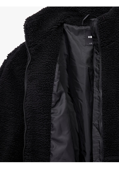Koton Uzun Kollu Cepli Fermuarlı Dik Yaka Oversize Peluş Mont Siyah 6wak20291ew Siyah Koton Uzun Kollu Cepli Fermuarlı Dik Yaka Oversize Peluş Mont Siyah 6wak20291ew Siyah