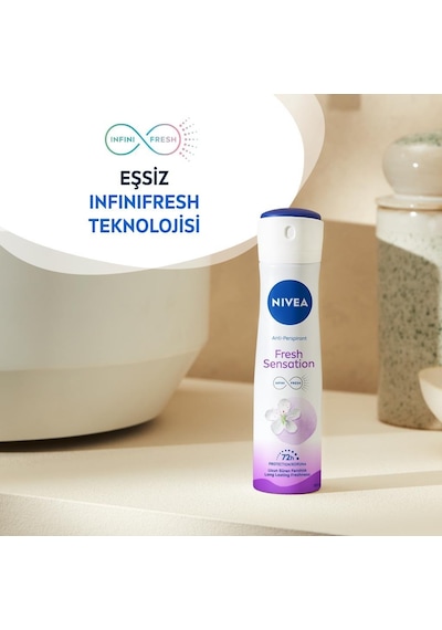 Nivea Fresh Sensation Kadın Ve Erkek Sprey Deodorant 150 Ml,72 Saat perspirant Koruma,uzun Süren Ferahlık X2
