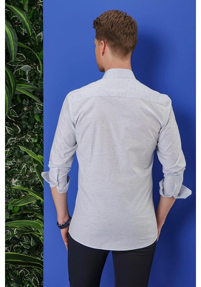 Efor G 1532 Slim Fit Mavi Klasik Gömlek Mavi