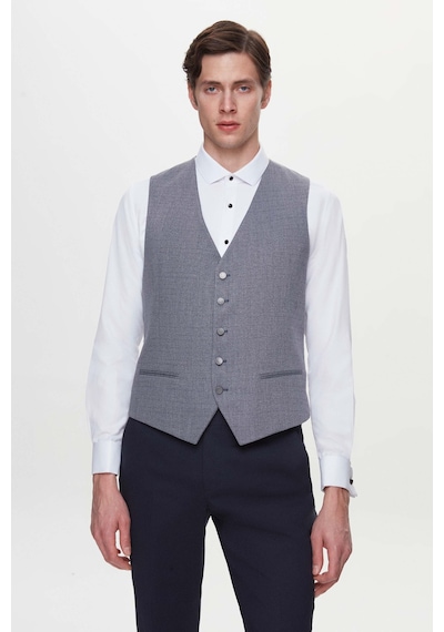 Twn Slim Fit Lacivert Armürlü Takim Elbise Kombinli 3efy5kmbn0552 Lacivert