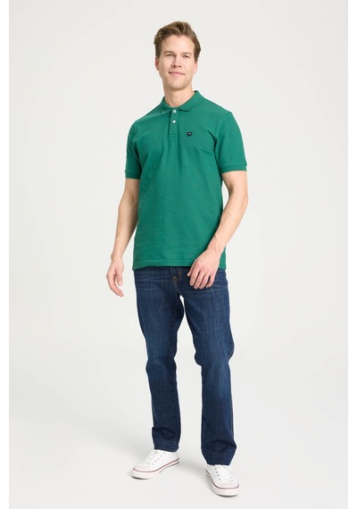 Wrangler Regular Fit Polo Yaka Yeşil Erkek T-shirt W7d5k4xx2t300 Yeşil