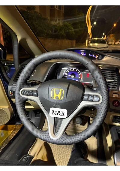 Honda Fd 6  Kaplama Deri Direksiyon Kılıfı Siyah