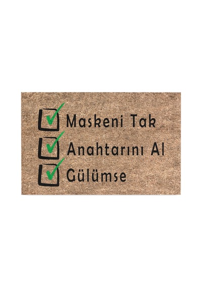 Dekoratif Kapı Önü Paspası - Kaymaz Taban 107 Çok Renkli