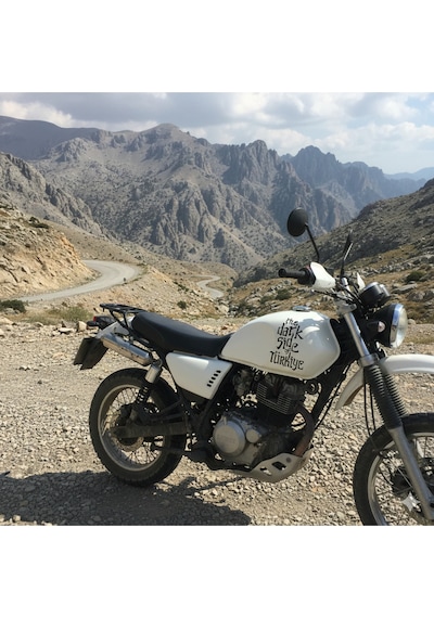 The Dark Side Of Türkiye Motosiklet Yan Depo Sticker Seti 8x14 Cm Sağ-sol 2 Adet 6 Renk