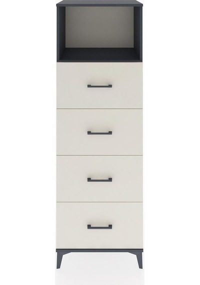 Hyperion Dolap Tek Raflı 4 Çekmeceli 60x44x182 Antrasit-aytaşı Antrasit Hyperion Dolap Tek Raflı 4 Çekmeceli 60x44x182 Antrasit-aytaşı Antrasit