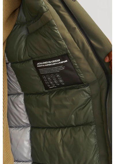Jack & Jones 12258403 Erkek  Koyu Yeşil Mont & Kaban