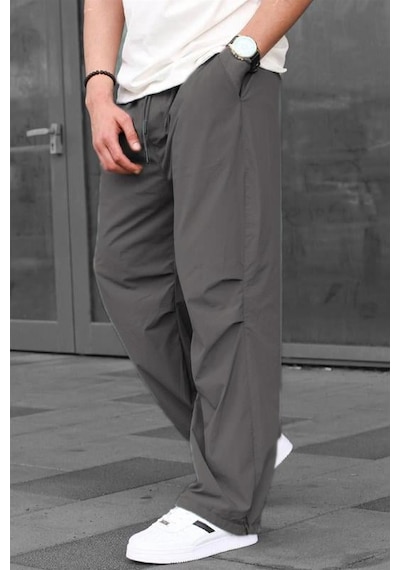 Madmext Füme Regular Fit Erkek Paraşüt Pantolon 6504 Madmext Füme Regular Fit Erkek Paraşüt Pantolon 6504