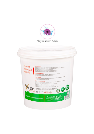 Vebox Easy Wet Wipes Büyülü Bahçe Kokulu Kova Hijyenik Temizlik Mendili XL 300 Adet