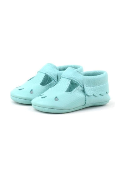 Hapshoe Kids Hakiki Deri Yeşil Lastikli Kız Bebek Patik Yeşil