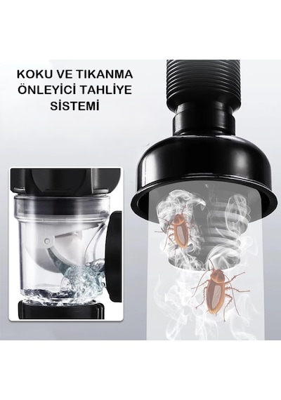 Mutfak Ve Banyo İçin Koku Ve Tıkanma Önleyici Lavabo Gider Borusu