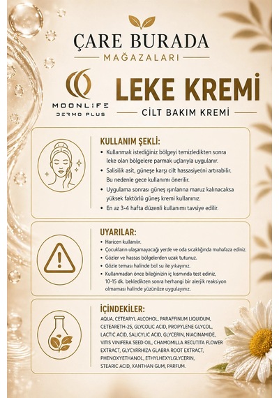 Moonlife - Leke Kremi 100 Ml Yüz & Vücut