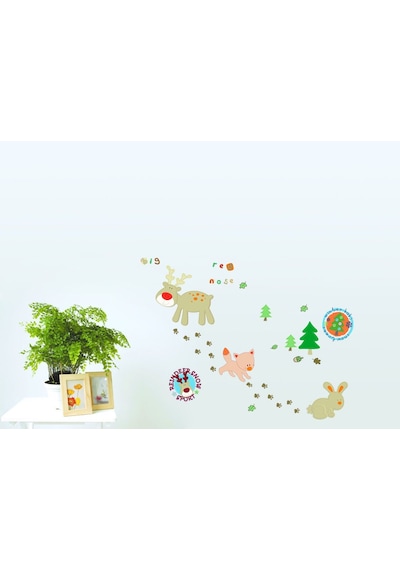 DUVAR SÜSÜ (STİCKER) ORMANLI DESENLİ PVC 48X33X0,5CM